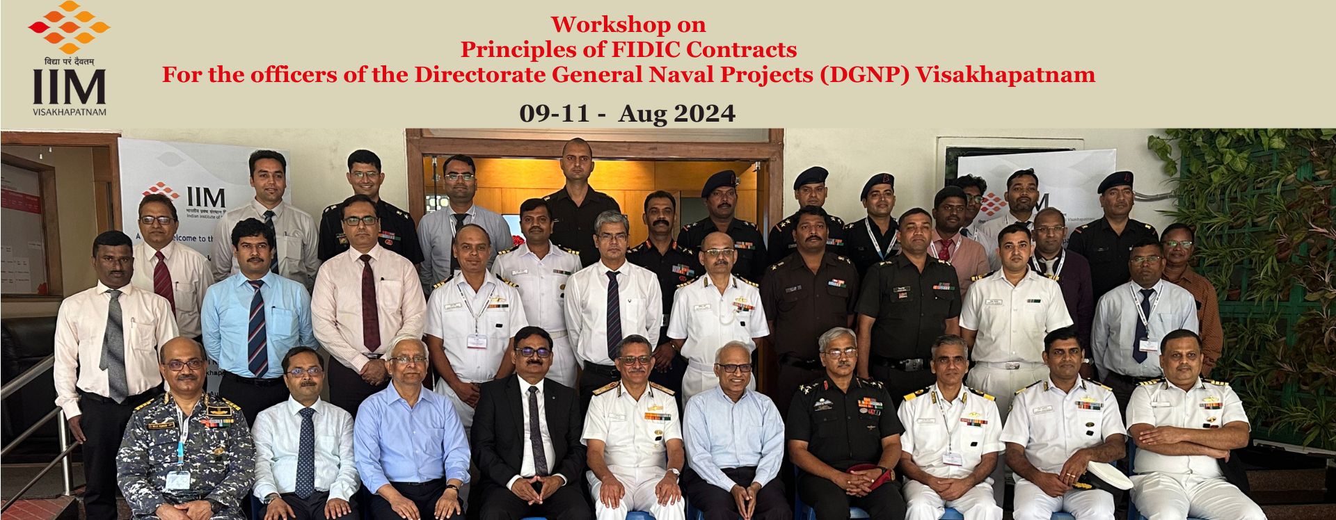 Inauguration of Workshop on ‘Principles of FIDIC Contracts’ for the officers of Directorate General Naval Projects (DGNP) Visakhapatnam