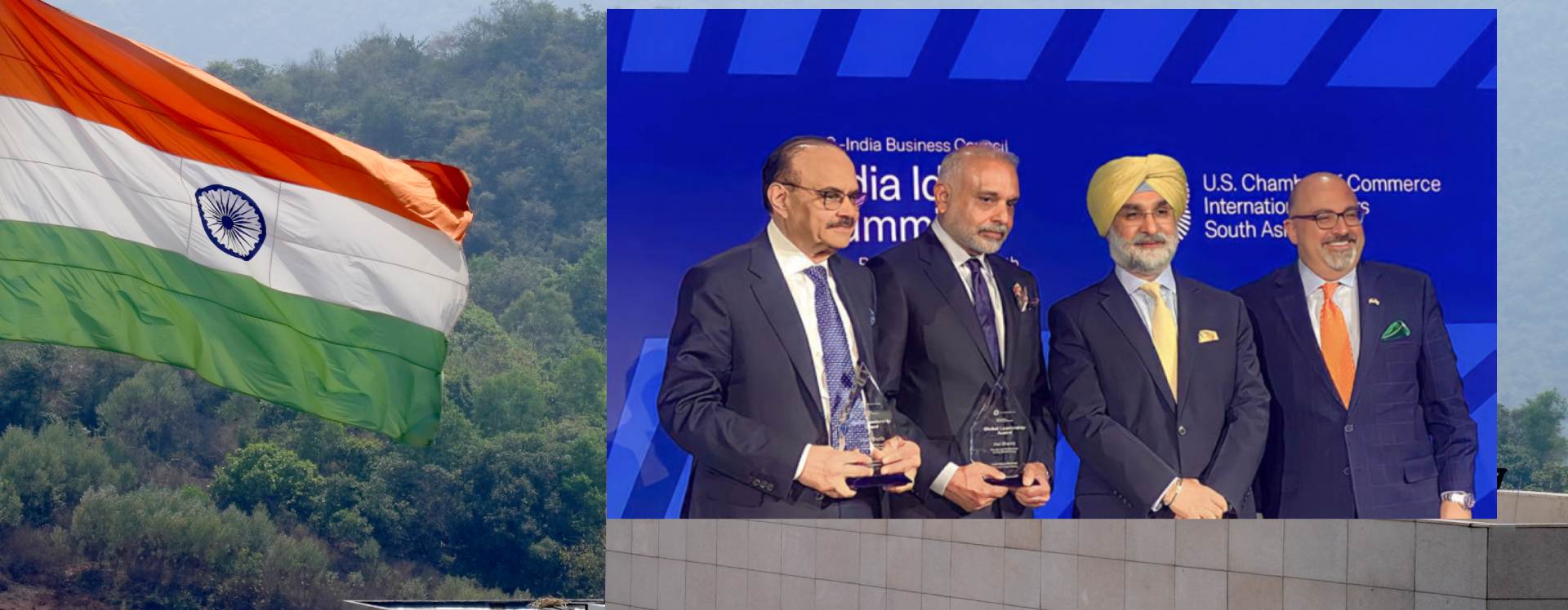 The US India Business Council honored Shri Hari Bhartia, Chairman (BoG) of the Institute and his brother Shri Shyam Bhartia, Co-founders and Co-chairs of the Jubilant Bhartia Group, with the Global Leadership Award for the Year, presented during its Annual Summit, on 13 June 2023.