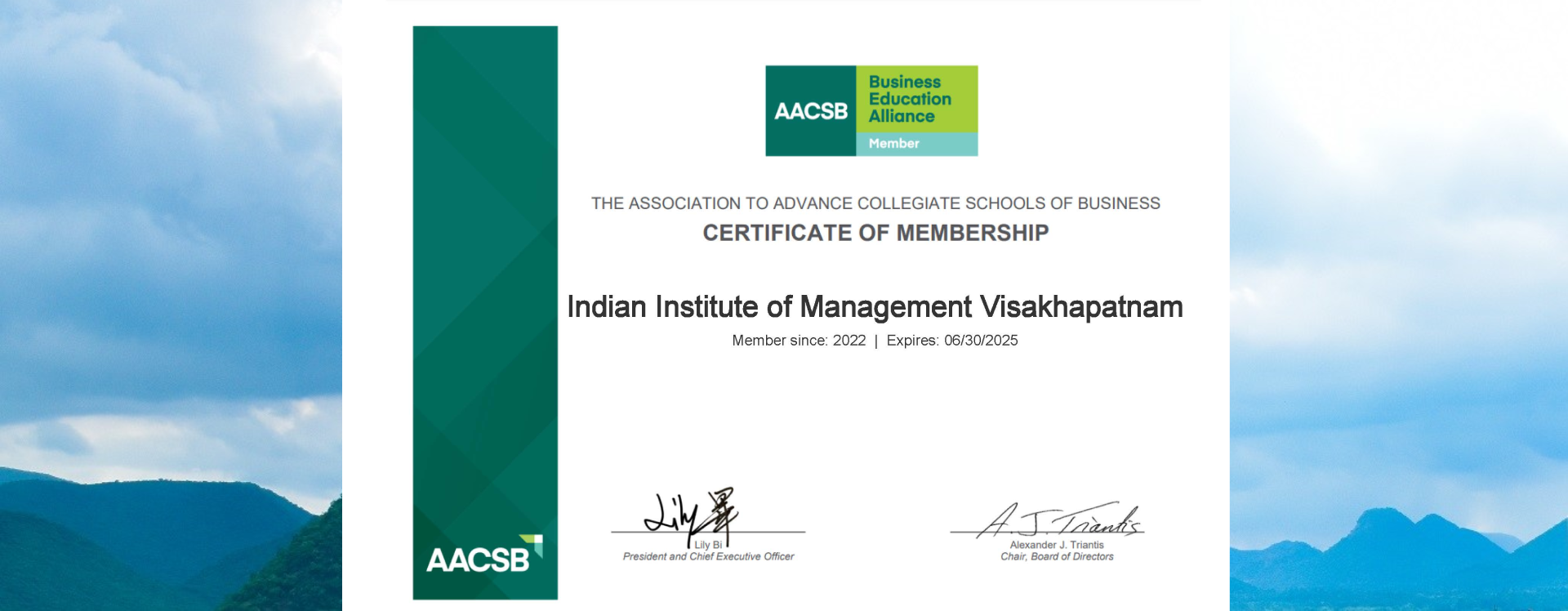 AACSB Certificate of Membership