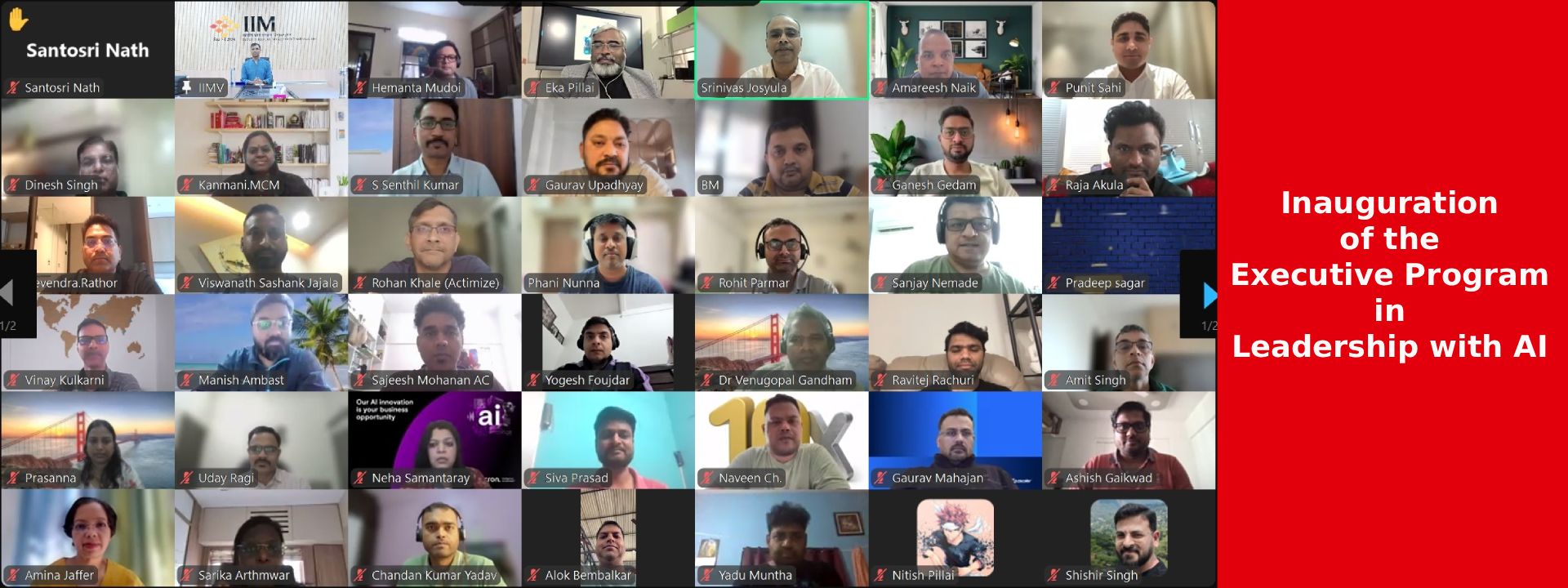 Inauguration of the Executive Program in Leadership with AI