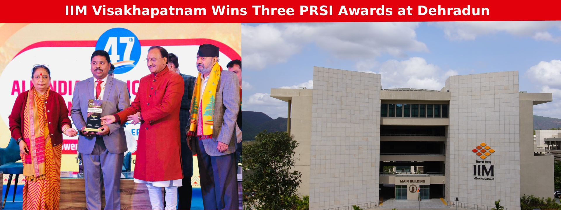 IIM Visakhapatnam Wins Three PRSI Awards at Dehradun